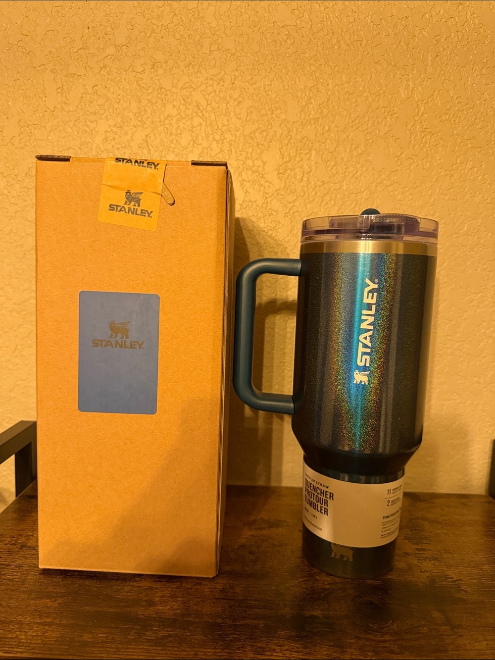 Stanley 40oz Flip/Top Holographic Travel Mug with Handle - Blue/Teal